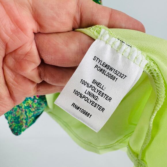 Sunny Leigh NWT Green Floral Midi Skirt Smocked Waist Juniper Green Size S - Picture 5 of 9